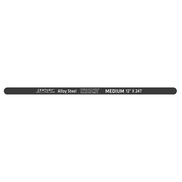Century Drill And Tool Hacksaw Blade 12" X 24T Teeth Per Inch-Carbon Alloy Steel 2Pak 4334